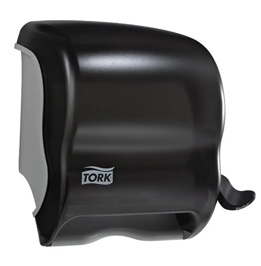 Tork Paper Hand Towel Dispenser Smoke H21 | High-Capacity, Durable Plastic (12.49 x 12.82 x 8.6 inches) - main product image