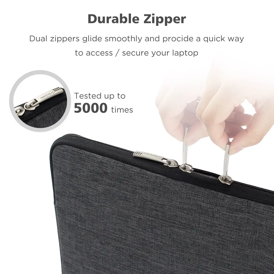 NIDOO 13 inch Laptop Sleeve 14 inch 14.5 inch | Water-Resistant Slim Carry Case - view 5