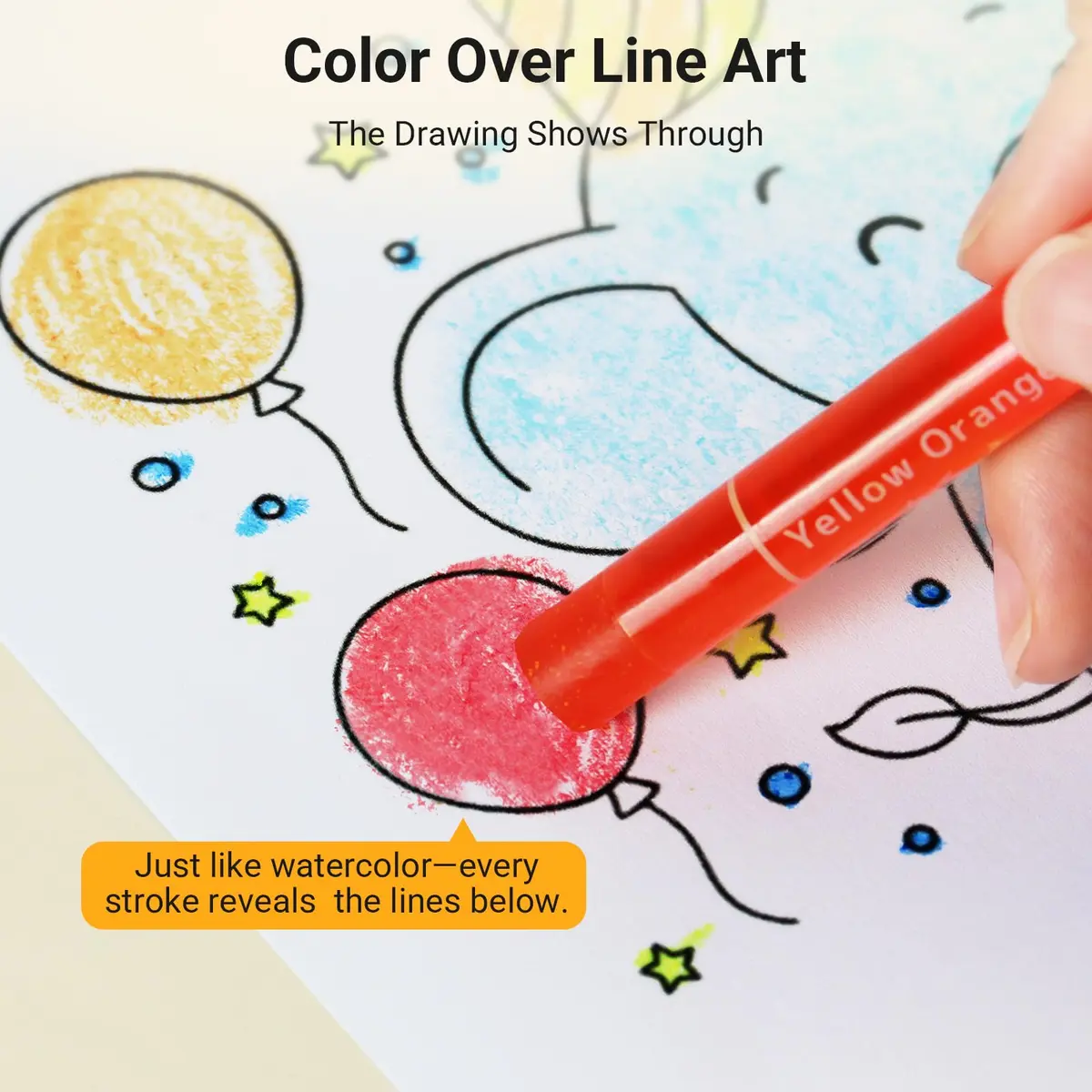 KOKUYO Transparent Crayons, 16 Colors | Oil Gel Crayon for Art Students & Hobbyists - view 4