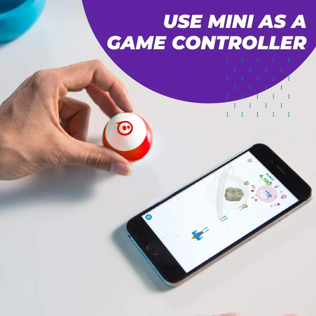 Sphero Mini Blue Coding Robot Ball | Interactive App-Controlled STEM Toy for Kids & Teens (1.57 inch Diameter) - view 6