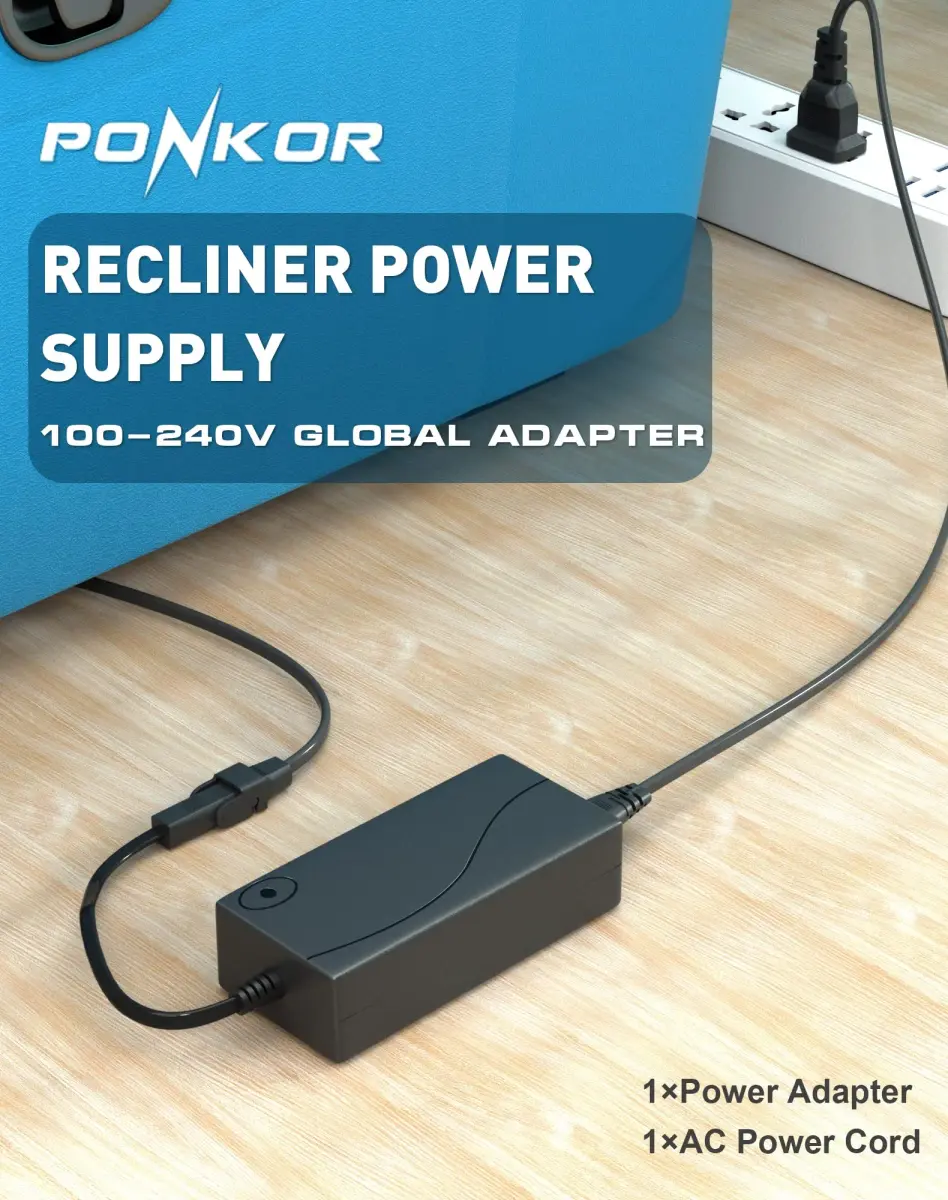 Ponkor 29V/24V 2A Power Supply Adapter with AC Cord | Universal Recliner Replacement - view 5