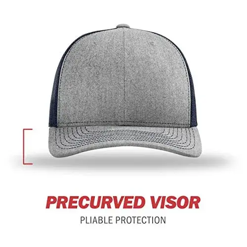 Richardson 112 Split Heather Grey/Navy Trucker Baseball Cap - One Size - view 2