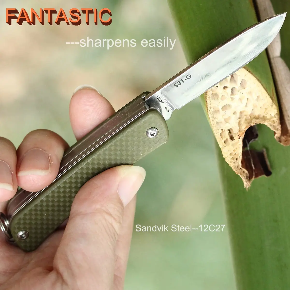 Ruike Small Pocket Knife Multitool 6 in 1 | High-Performance 12C27 Steel, G10 Handle, Compact & Versatile - view 3