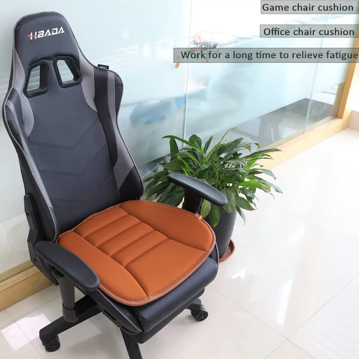 RaoRanDang Car Seat Cushion Pad with Memory Foam | 54cm x 46cm x 3cm (21.3" x 18.5" x 1.2") - view 6