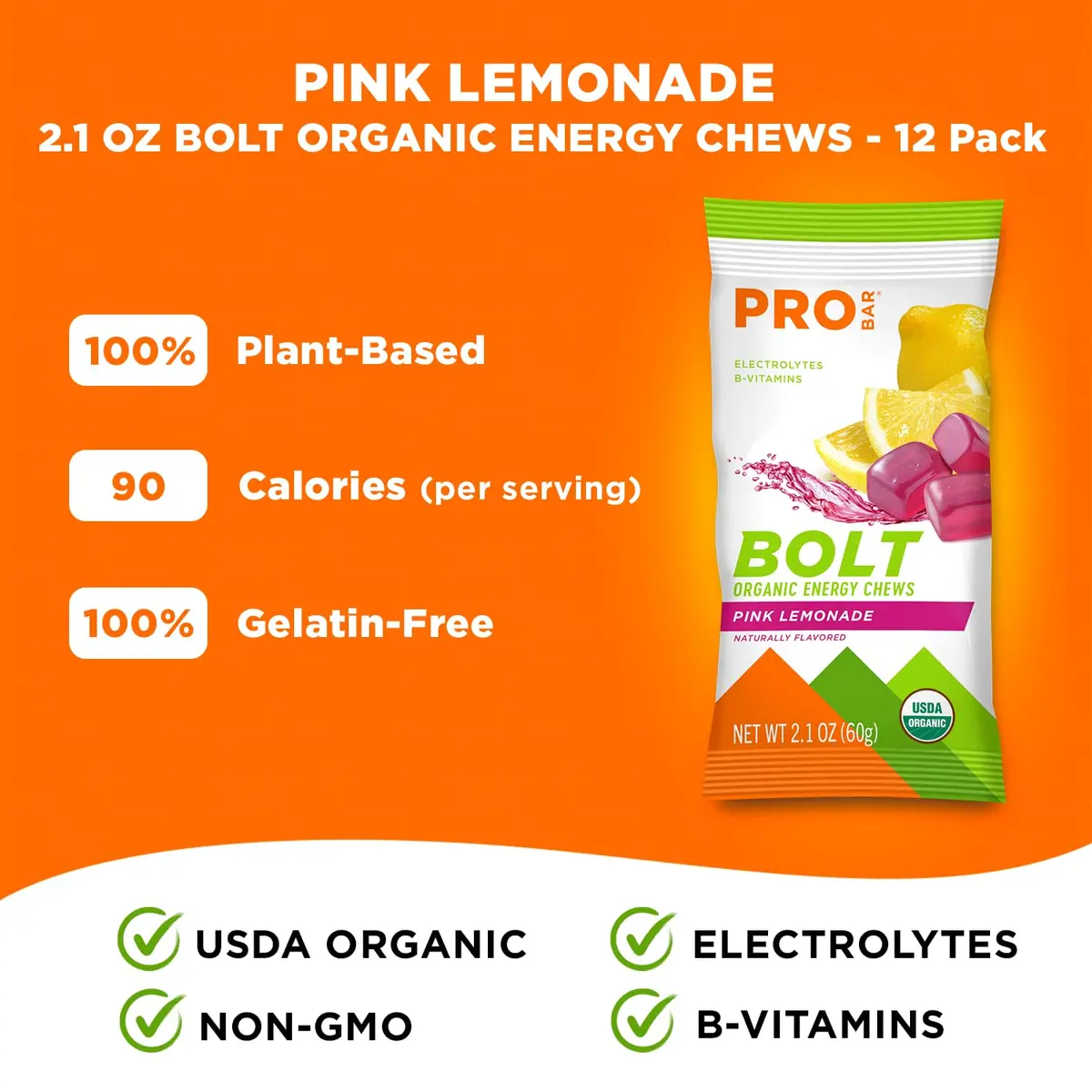 PROBAR Bolt Organic Energy Chews 12 Pack | Fast Carbohydrate Sports Nutrition Gummies for Endurance - view 4