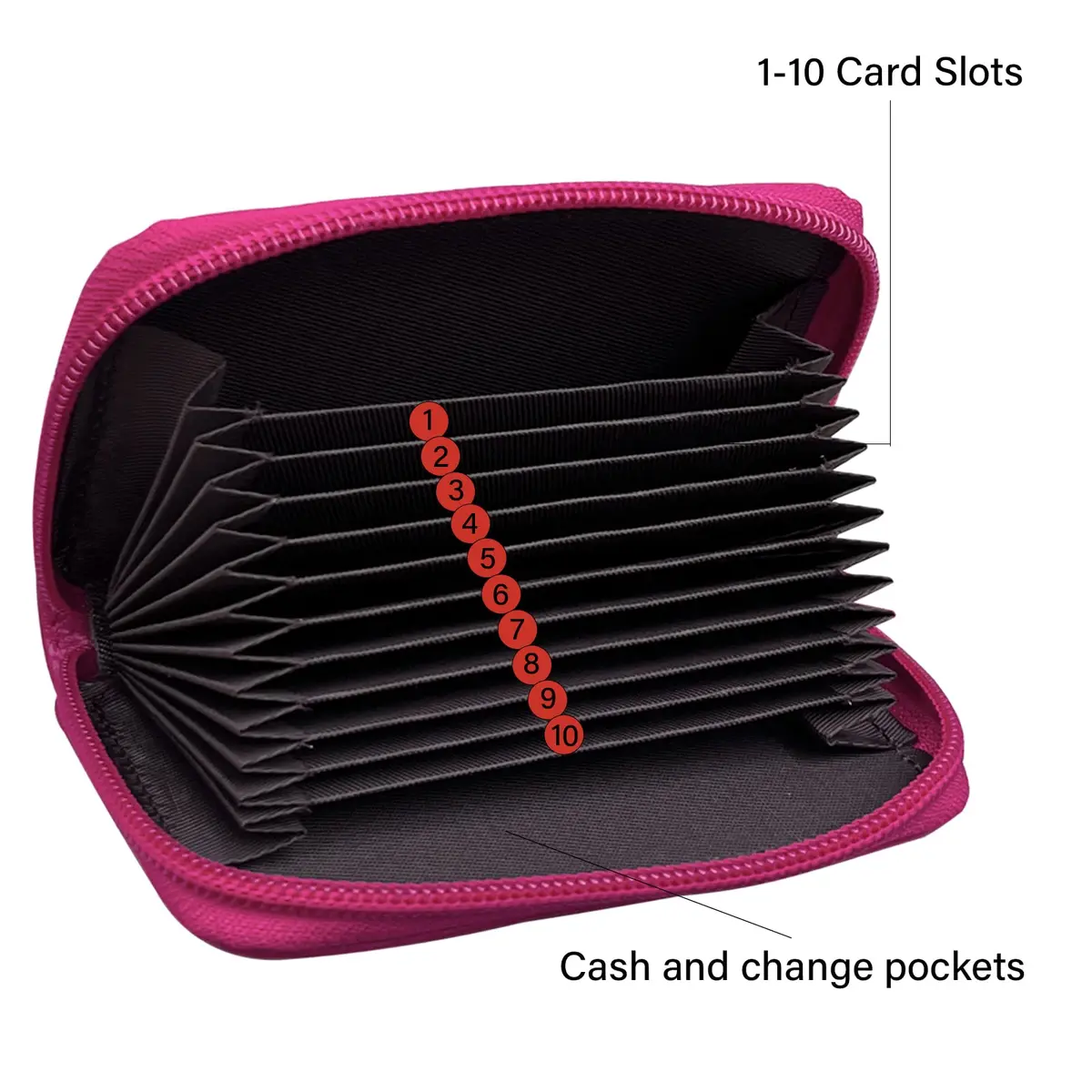 ZHOMA RFID Blocking Genuine Leather Credit Card Case Holder Security Travel Wallet - Rose | Protects Cards from RFID Scans - view 4