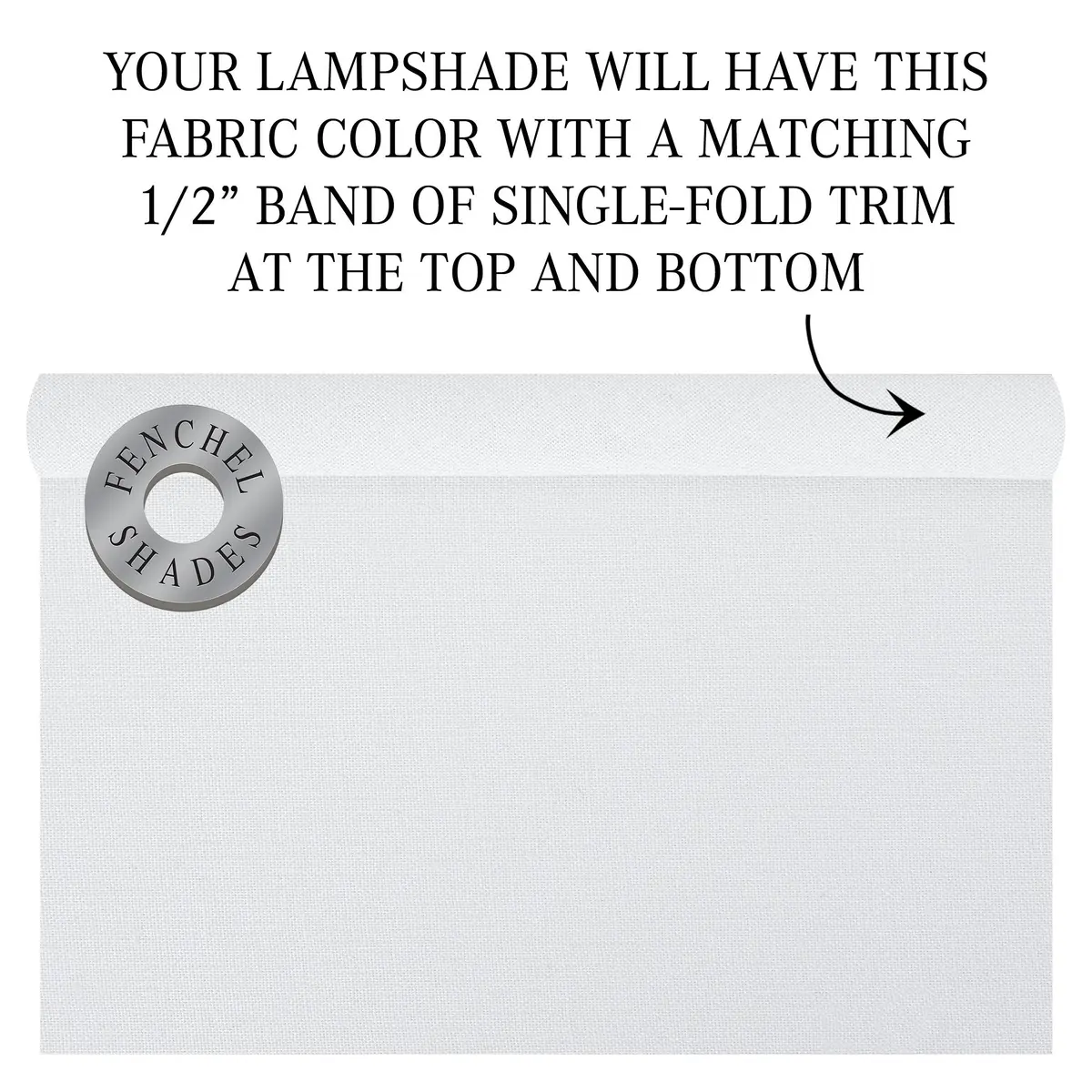 FenchelShades.com White Lampshade 11" Top Diameter x 18" Bottom Diameter x 13" Slant Height | Handmade in USA - view 5