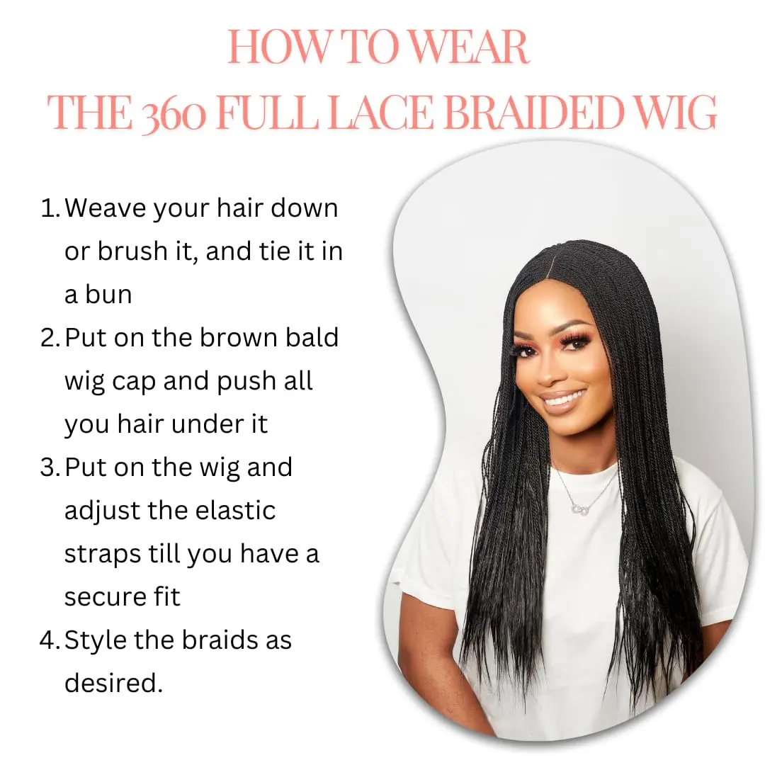 Wow Braids Micro Twist Wigs, 22 Inch Synthetic Hand Braided Wig for Black Women - view 4