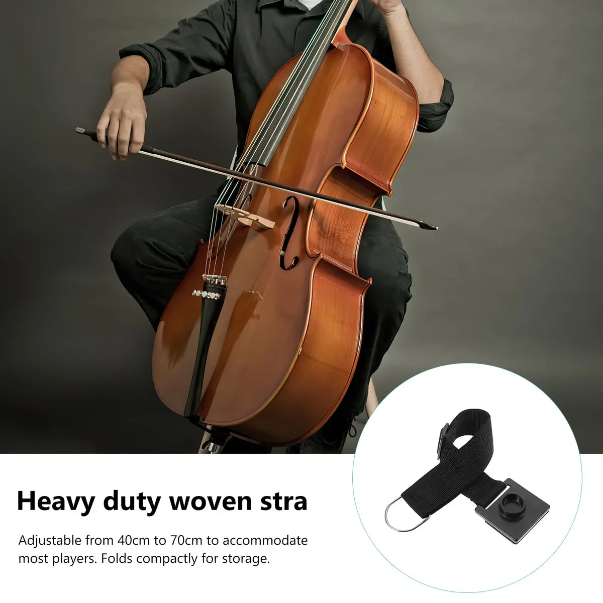 rosenice Cello Endpin Anchor Anti-Slip Pad 21.65X3.14 Inch | Non-Skid Floor Protector for Cello Stability - view 7