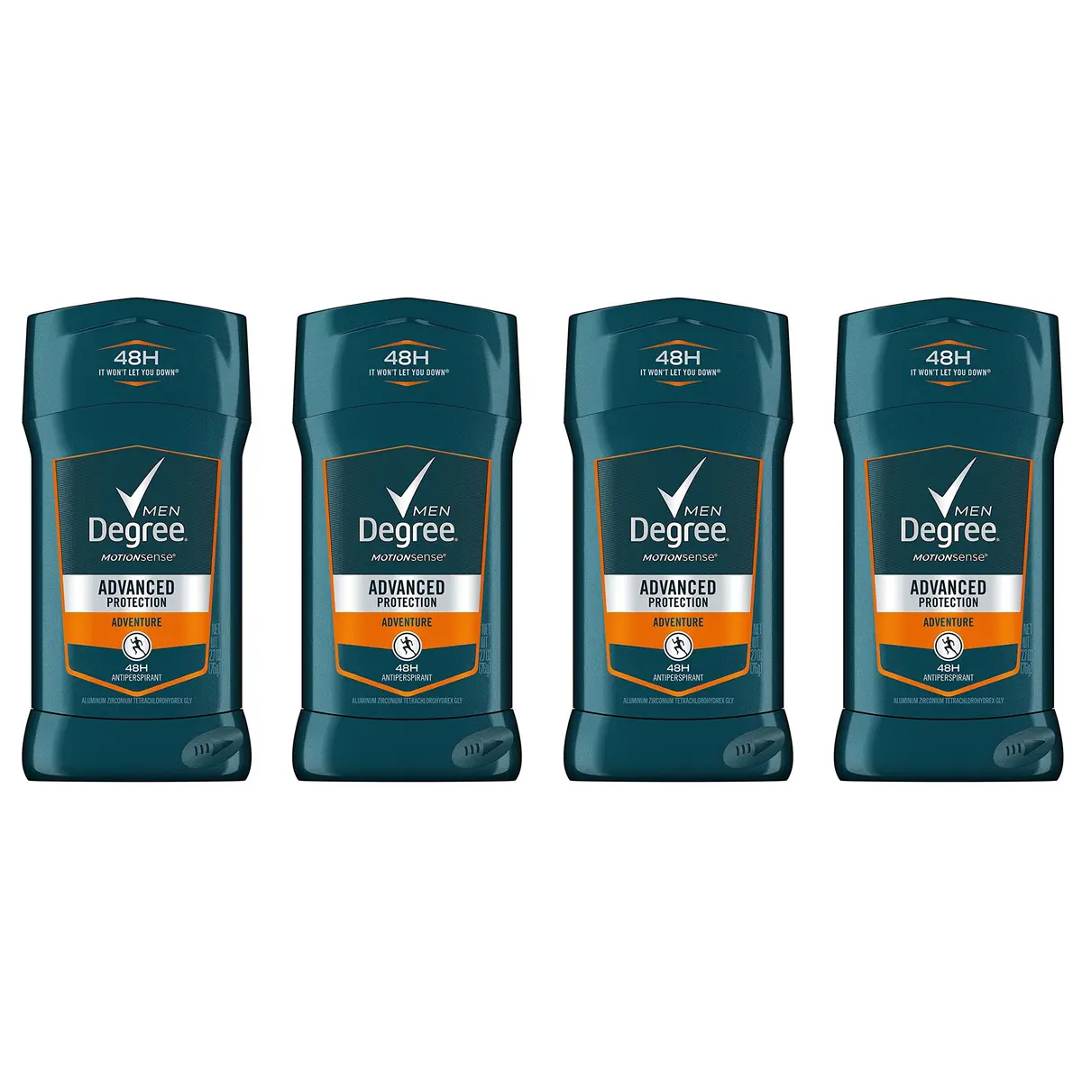 Degree Men Advanced Protection Antiperspirant Deodorant Adventure 2.7 oz (10.8 oz Total) | Motion Activated Protection - main product image