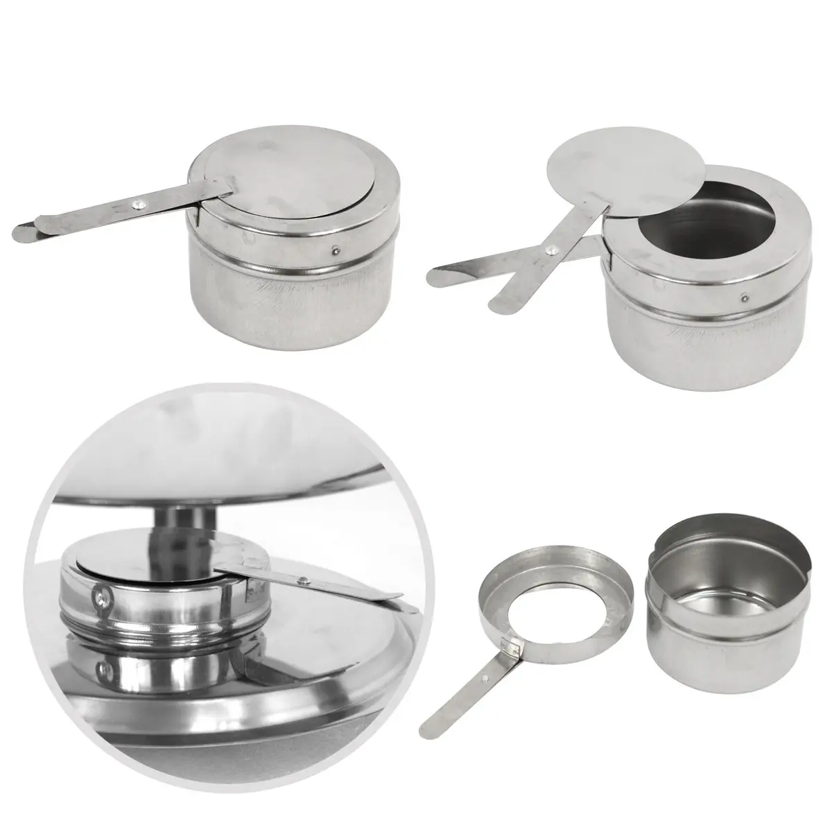 SUPER DEAL 5 Qt Stainless Steel Chafing Dish Set of 3 | Buffet Catering Warmer with Water Pan & Fuel Holder - view 6