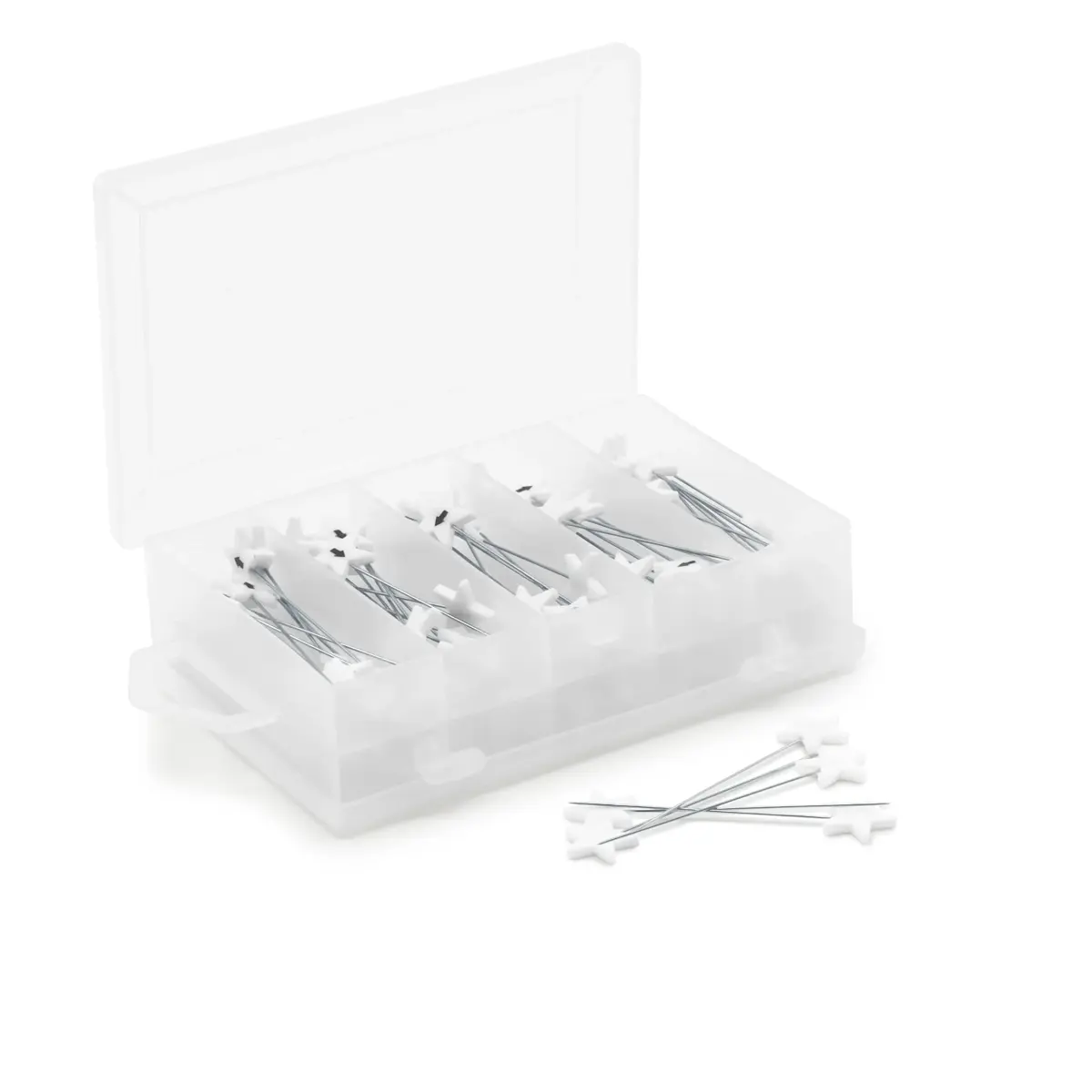 Dritz Flat Flower Head Pins 2-Inch (50-Count, Yellow) | Quilting & Fabric Holding Pins - view 2