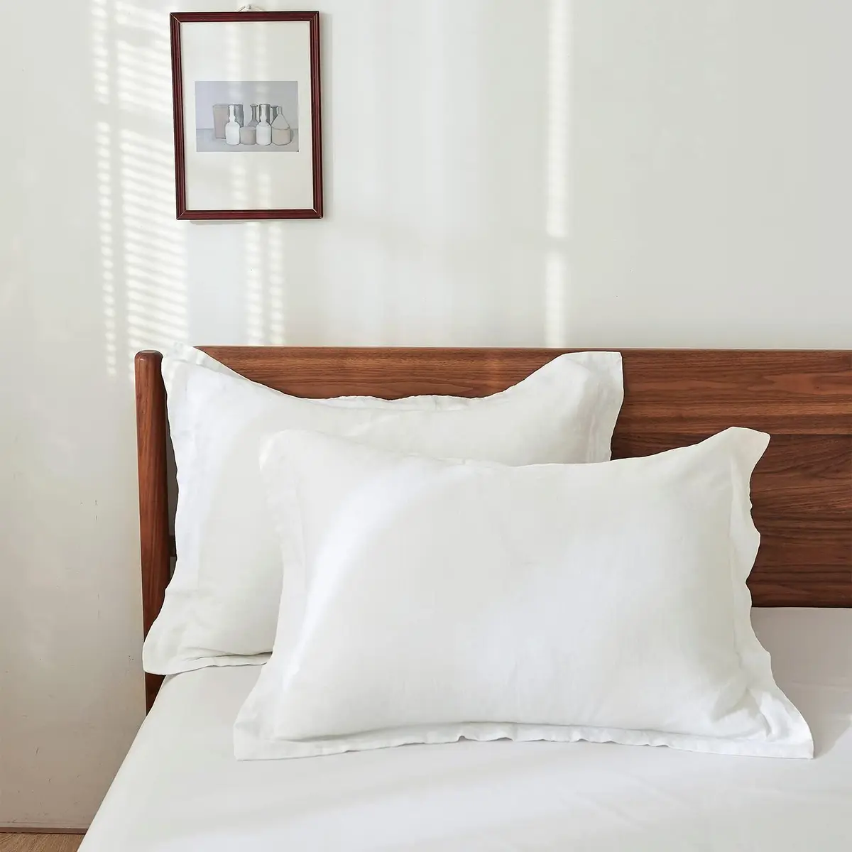 King Linens 100% Linen Pillow Shams 20'' x 36'' | Breathable & Soft, Pack of 2 - main product image