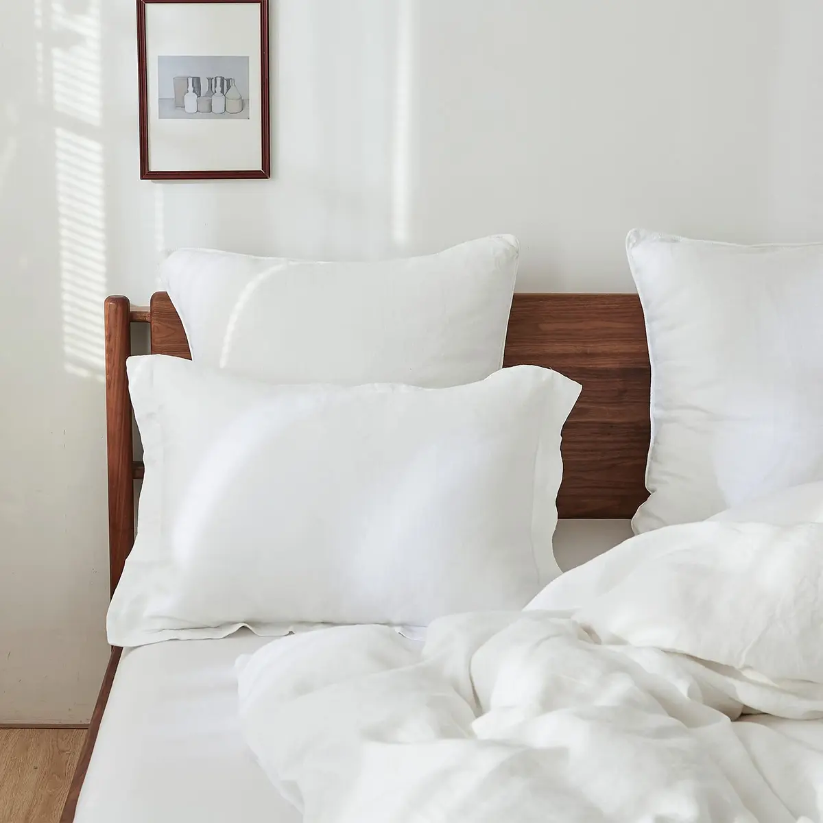 King Linens 100% Linen Pillow Shams 20'' x 36'' | Breathable & Soft, Pack of 2 - view 8