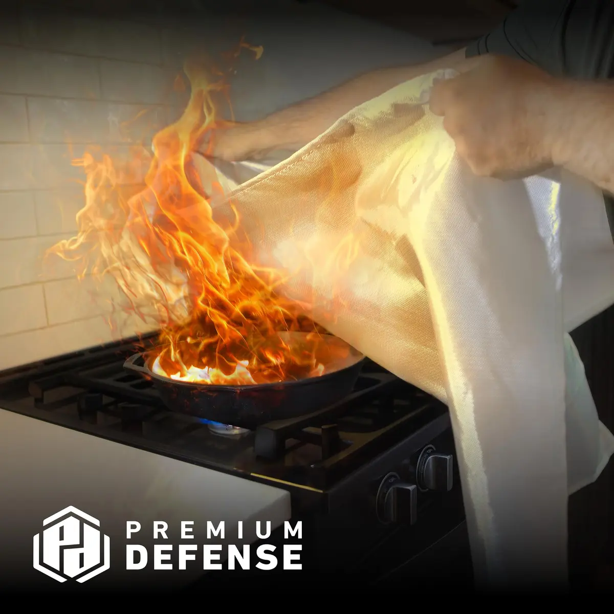 Premium Defense Fire Blanket 40” x 40” | 2 Pack, White, Fire-Resistant Fiberglass - view 6