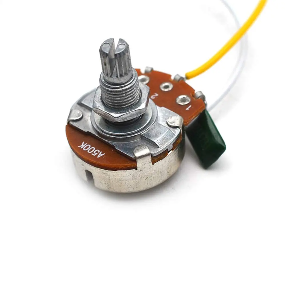 SAPHUE Guitar Wiring Harness Set Prewired 500K Big Pots 5 Way Switch with Black Knobs for Electric Guitar - view 5