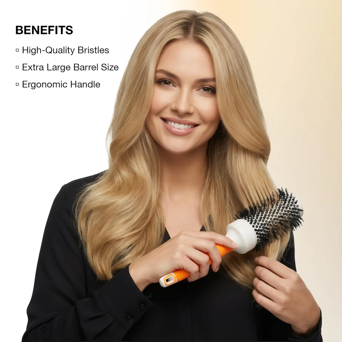 GK HAIR Global Keratin Large Thermal Round Brush 53mm | Anti-Static Frizz Control for Styling - view 5