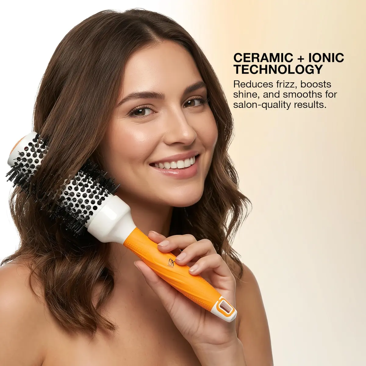 GK HAIR Global Keratin Large Thermal Round Brush 53mm | Anti-Static Frizz Control for Styling - view 7