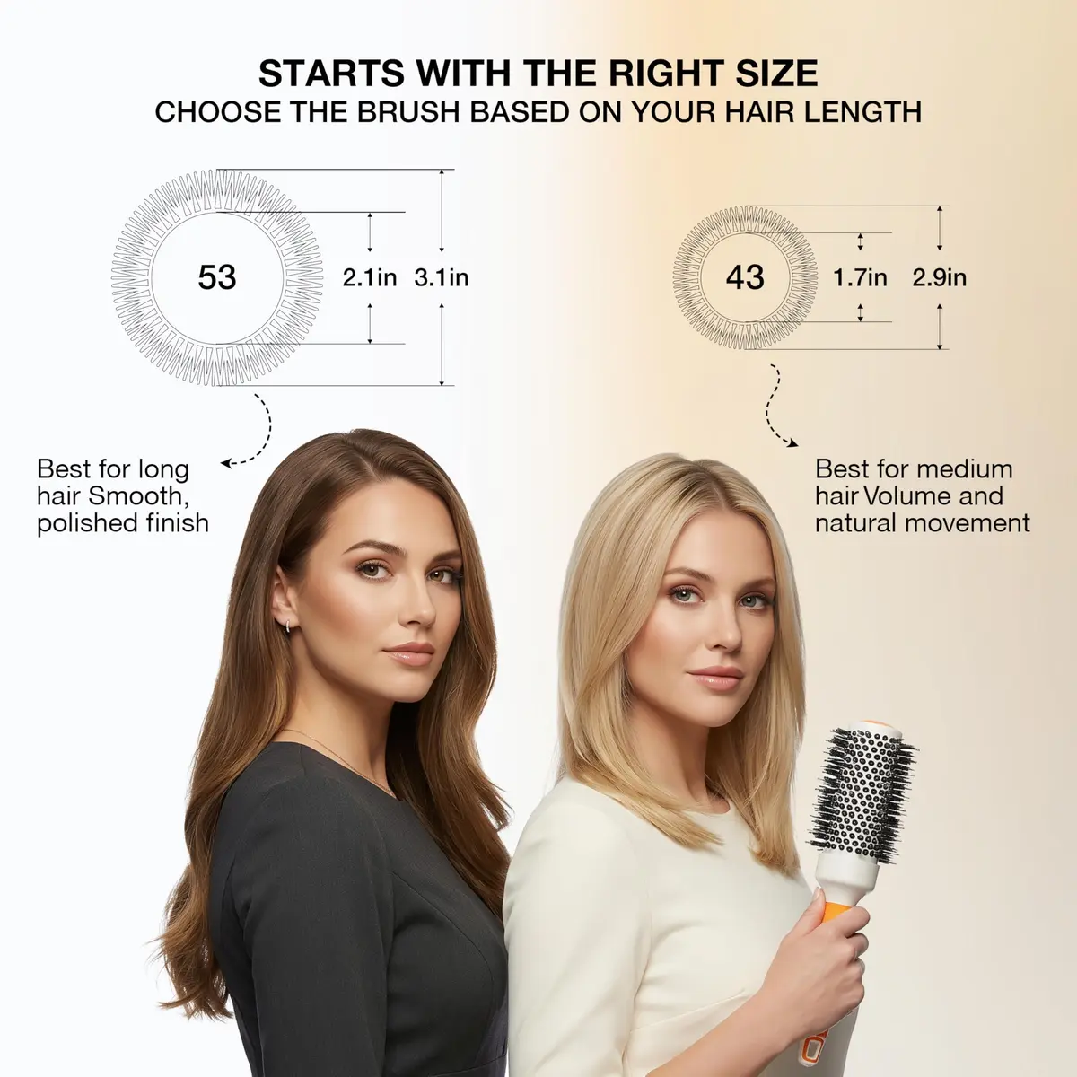GK HAIR Global Keratin Large Thermal Round Brush 53mm | Anti-Static Frizz Control for Styling - view 2