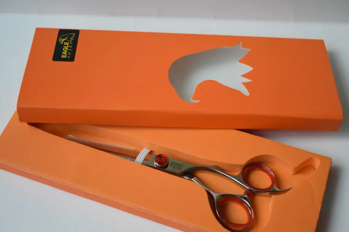 EAGLE SHARP Professional Hair Cutting Shears 5.5 Inch | Convex Edge Japanese 440C Stainless Steel - view 9