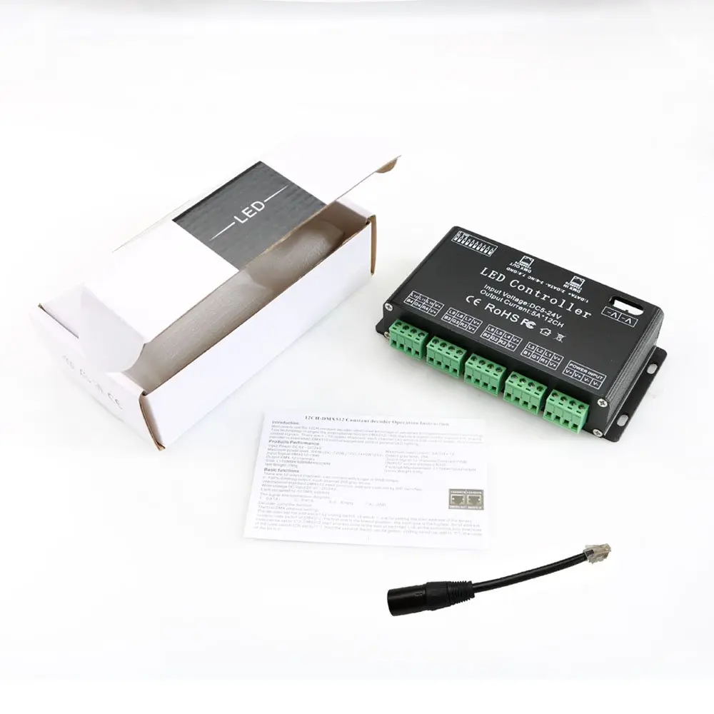 AMKI DMX 512 LED Decoder Controller for RGB Tape Strip Light Dimmer Driver (12 Channel) - view 3
