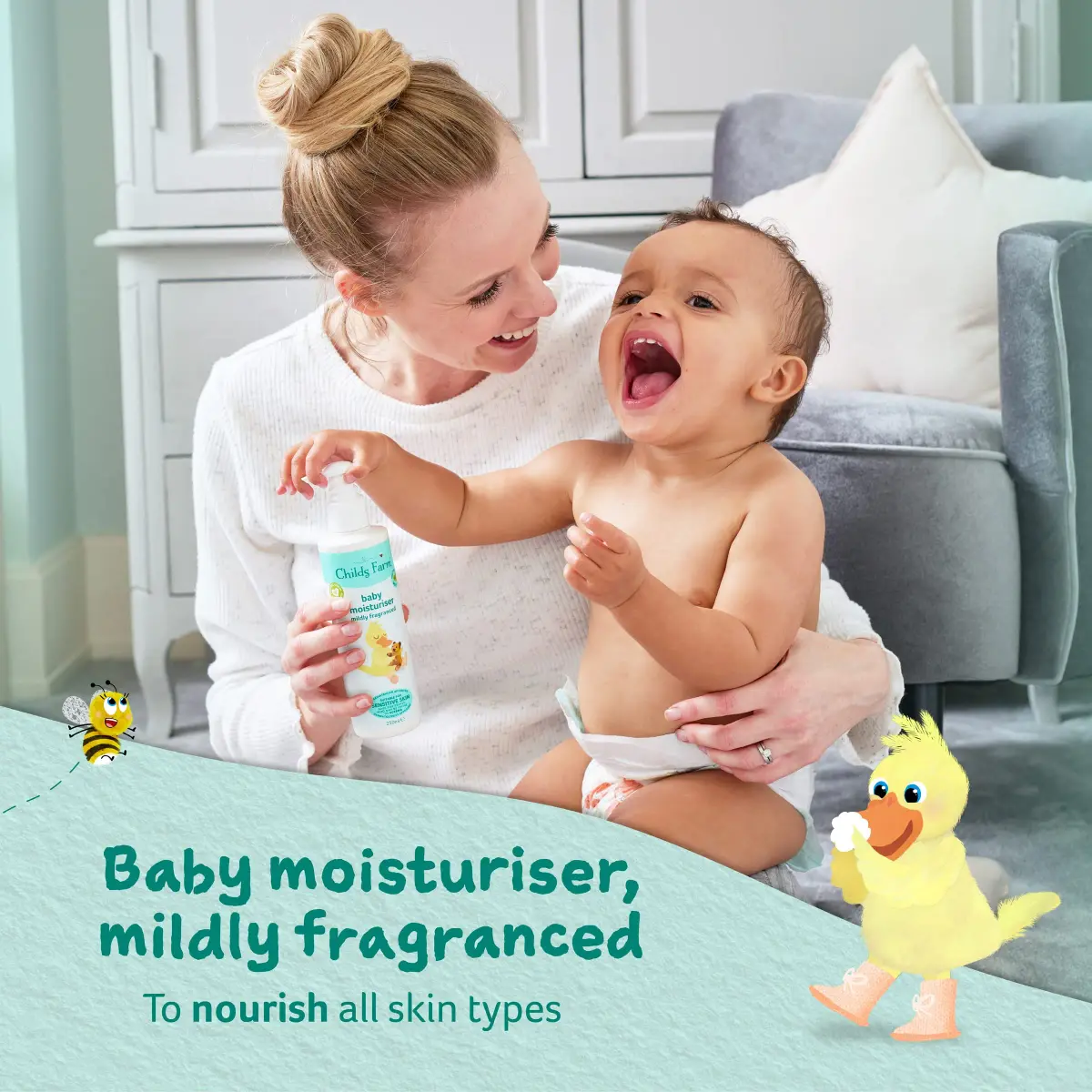 Childs Farm Baby Moisturiser Cherry Scent 250ml (8.5 Fl Oz) | Hypoallergenic for Sensitive Skin - view 2