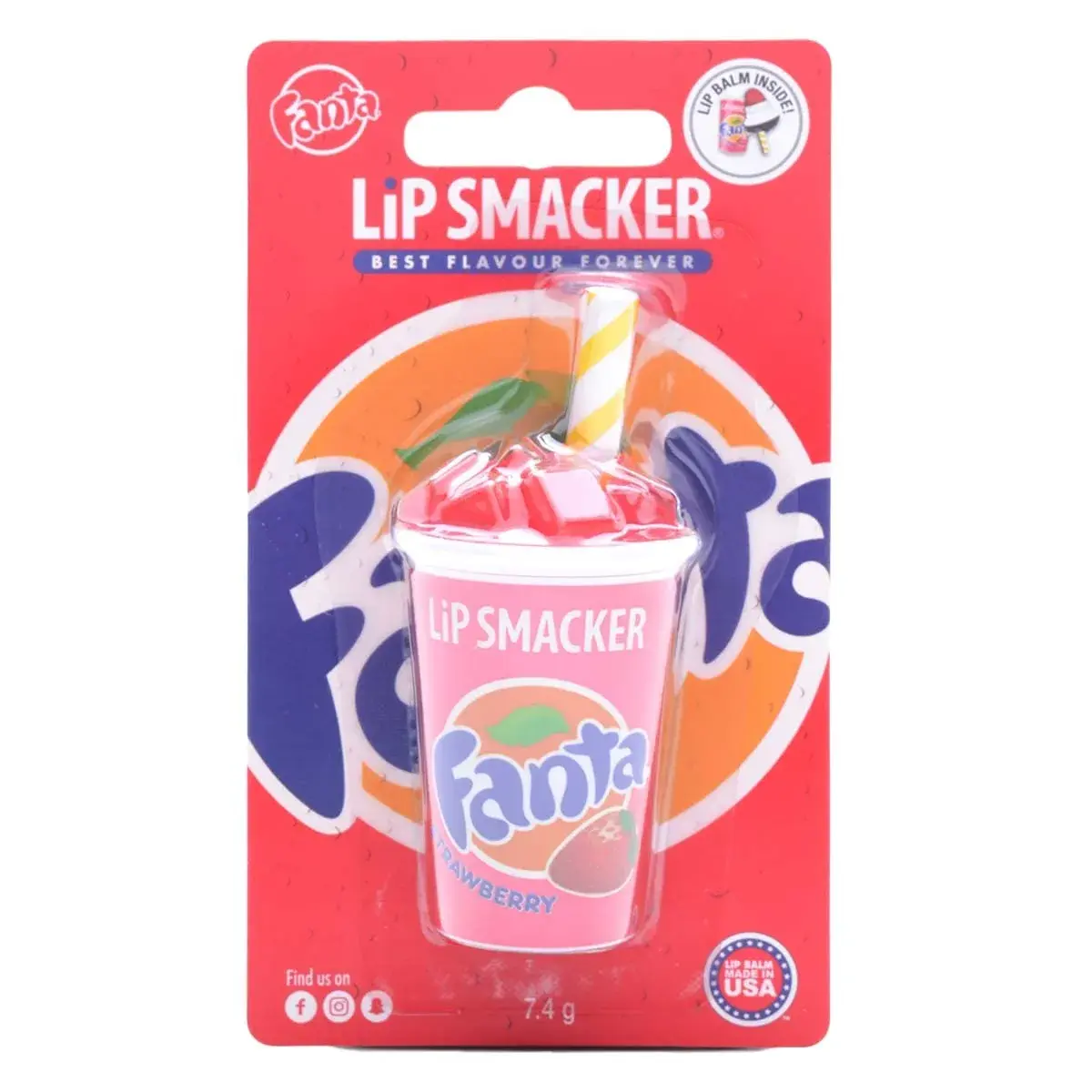 Lip Smacker Strawberry Fanta Coca-Cola Lip Balm 0.26 oz (7.4g) | Hydrating & Flavorful - view 6
