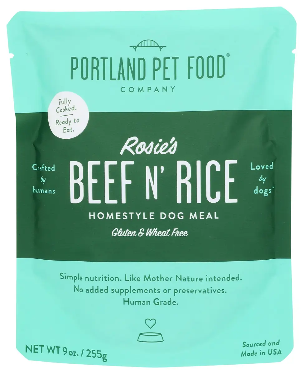 CRAFTED BY HUMANS LOVED BY DOGS Homestyle Dog Meal Rosies Beef N Rice 9 Ounce | USDA Beef, Gluten-Free, Ready to Serve - main product image