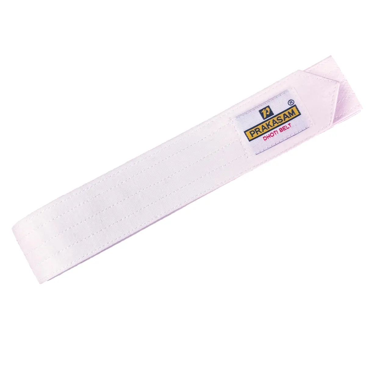 PRAKASAM COTTON Men's Welcro Dhoti Belt Medium White | Traditional Cotton Belt for Men - main product image