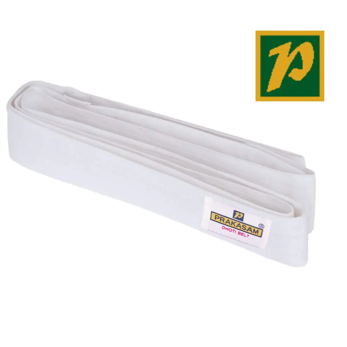 PRAKASAM COTTON Men's Welcro Dhoti Belt Medium White | Traditional Cotton Belt for Men - view 3