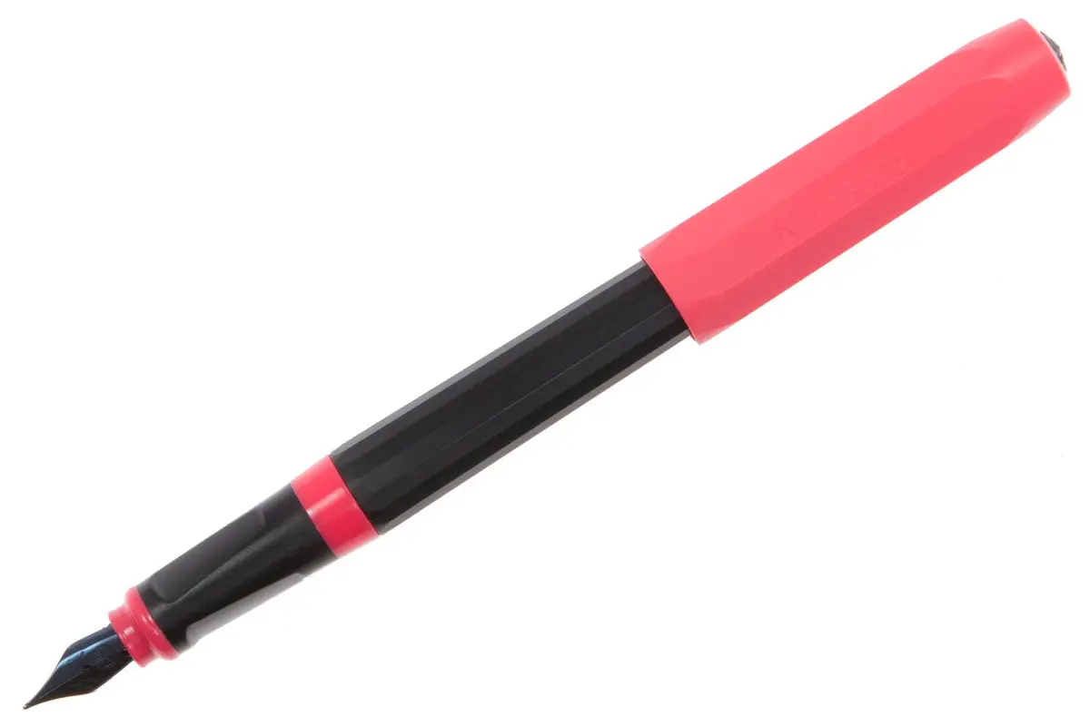 Kaweco Perkeo Fountain Pen Black/Pink Medium Nib | Ergonomic Grip for Fatigue-Free Writing - main product image