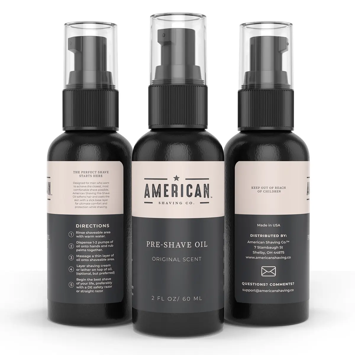 American Shaving Co. Pre-Shave Oil 2 Oz | Natural Blend for Men’s Skin, Protects Razor Burn, Effortless & Smooth Shave - view 6