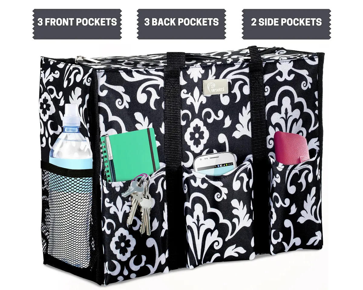 Pursetti Teacher Tote Large | Paisley Large Utility Bag for Women & Moms - view 4