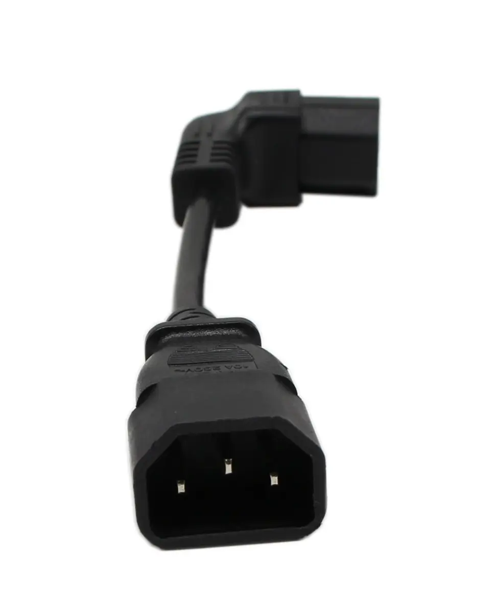 Cerrxian IEC 320 C14 16cm 90° C13 Female to C14 Male Power Extension Cord - view 4