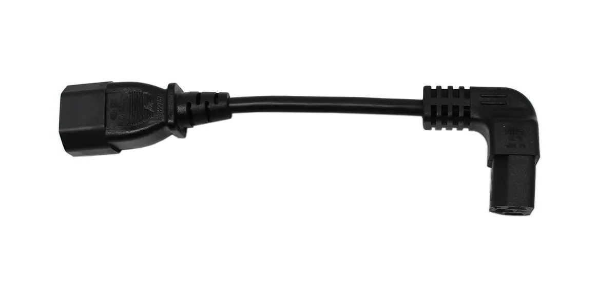 Cerrxian IEC 320 C14 16cm 90° C13 Female to C14 Male Power Extension Cord - view 3