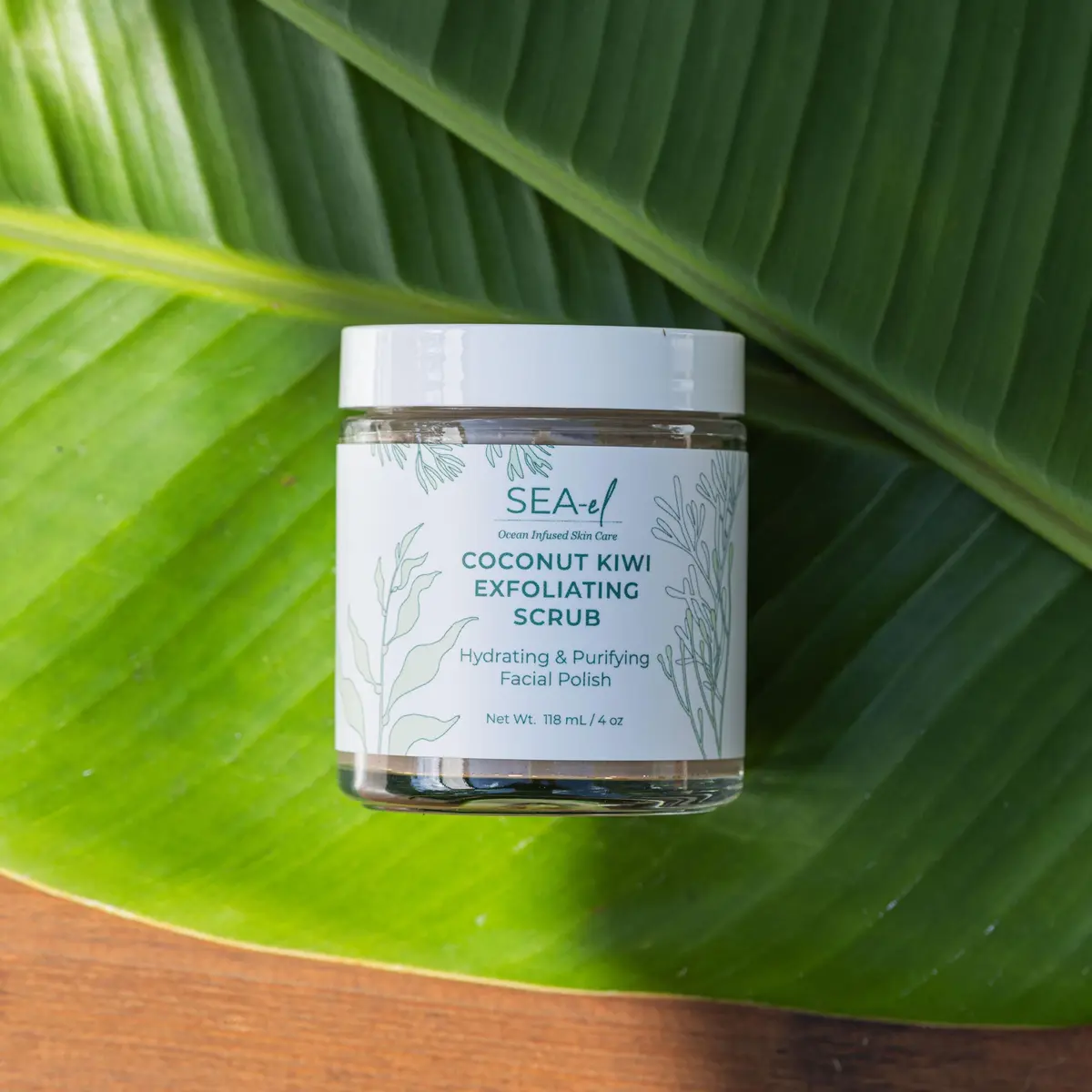 Sea-El Coconut Kiwi Exfoliating Face Scrub 4 Oz | Hydrating, Calming & Purifying - view 8