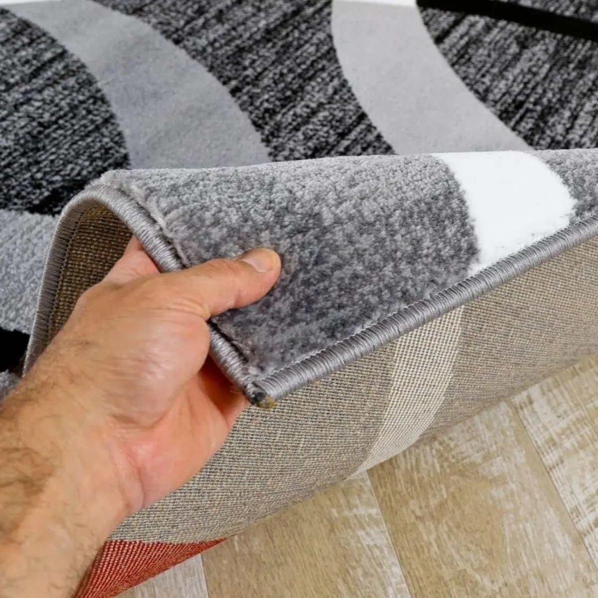 Persian Rug Co. Modern Geometric Area Rug Gray 2x3 | Elegant & Durable - view 6