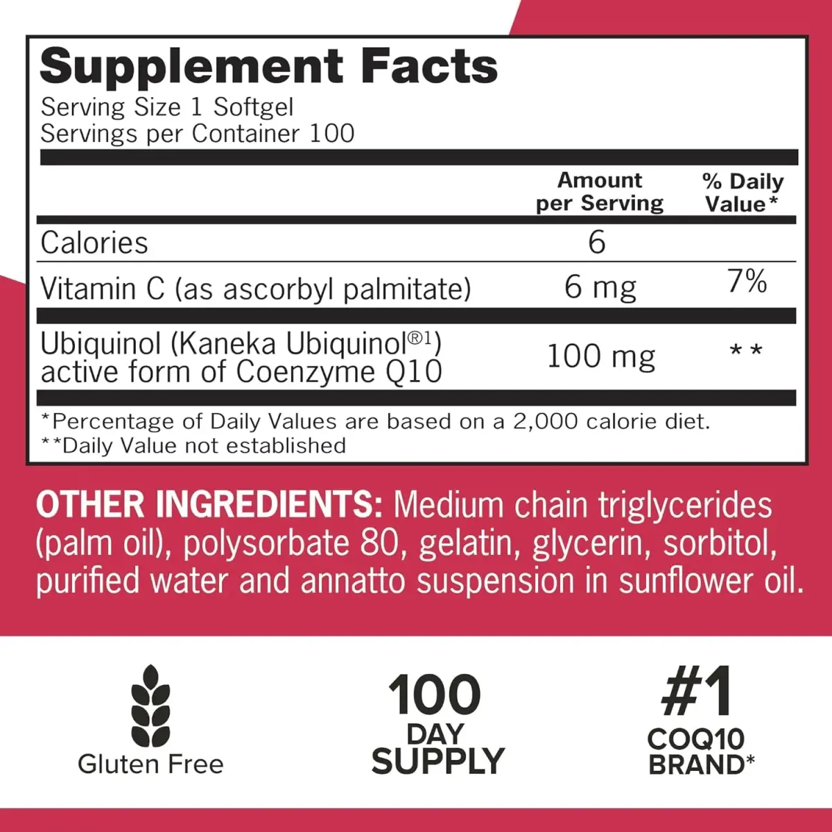 Qunol Mega Ubiquinol CoQ10 100mg Softgels (100 Count) | Superior Absorption for Heart Health - view 6