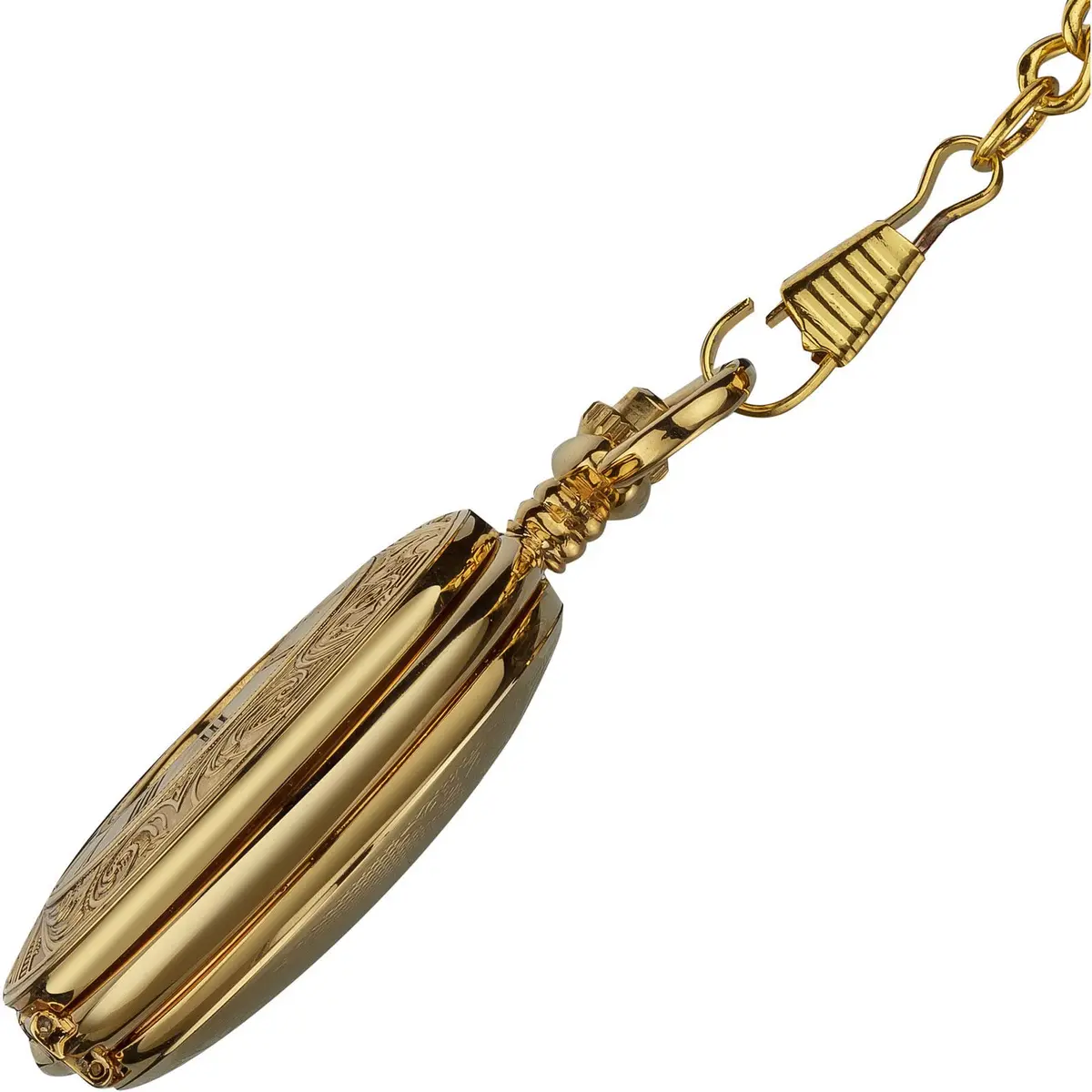 VIGOROSO Mechanical Pocket Watch for Men Gold with Chain | Vintage Skeleton Dial, 4.6cm Diameter, Hand Wind, Classic Style - view 5