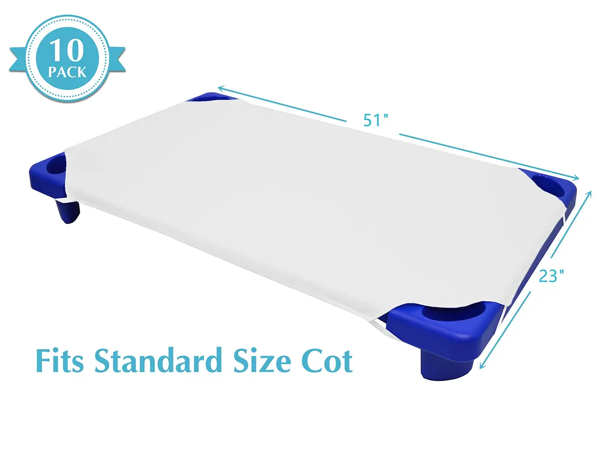 American Baby Company White 10 Piece Fitted Cot Sheet | Standard Size 51" x 23" (130cm x 58cm) - view 5