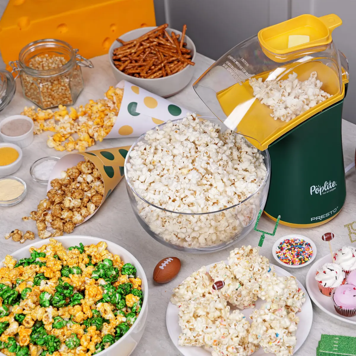 Presto Poplite Hot Air Popcorn Popper 18 Cups | Built-In Butter Melter & Measuring Cup - view 4