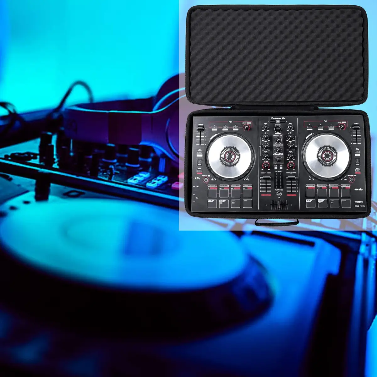 khanka Hard Travel Case Replacement for Pioneer PRO DJ (DDJ-FLX4) 2-deck Rekordbox Pioneer Smart DJ Controller | Waterproof, Shockproof, 20.47x11.8x3.3 in - view 7