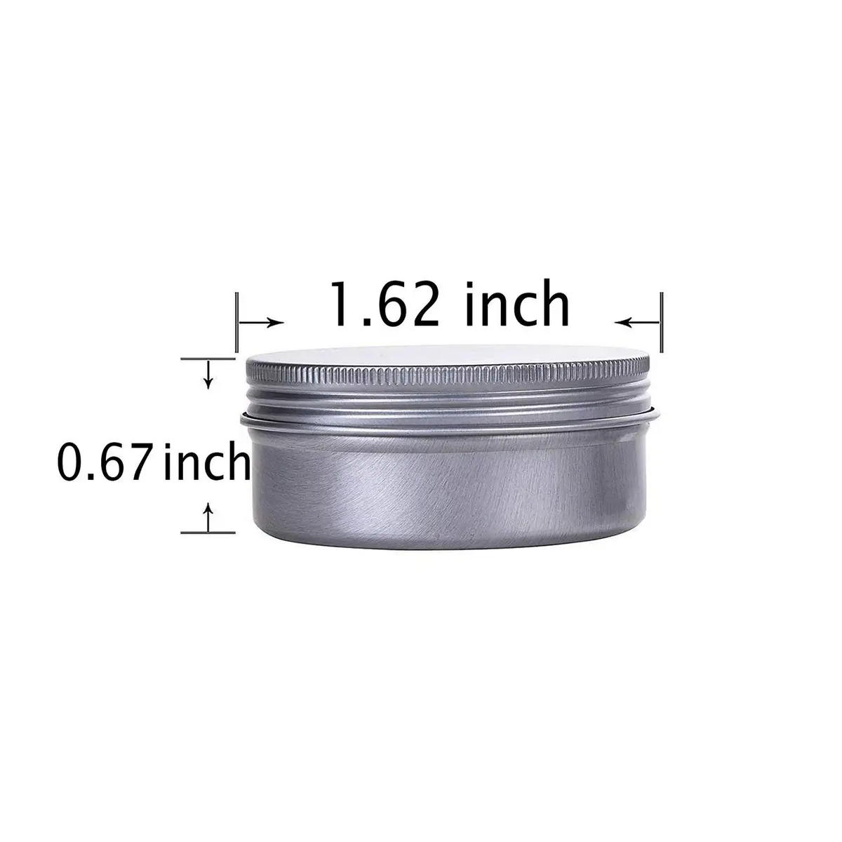 Hulless 12 Pack 0.5 Ounce (15 ml) Aluminum Tin Jars with Screw Lids | Refillable Cosmetic Containers - view 2