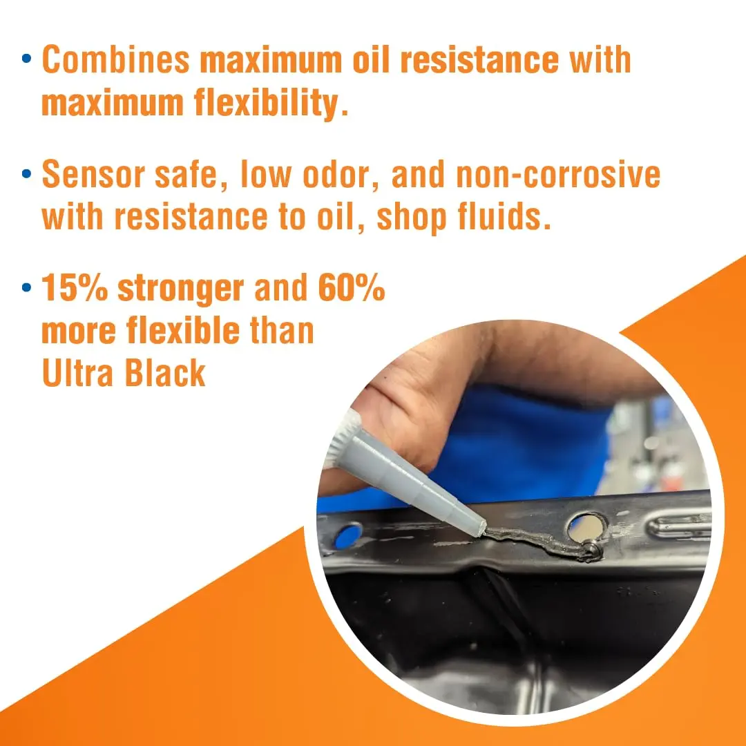Permatex Optimum Black Gasket Maker 3 oz | Sensor-safe, Oil-Resistant Sealant for Automotive Use - view 4