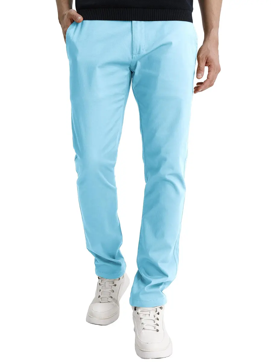 Match Men's Slight Stretch Regular Fit Chino Casual Pants 29 Navy Blue | All-Season Comfort & Modern Fit - main product image