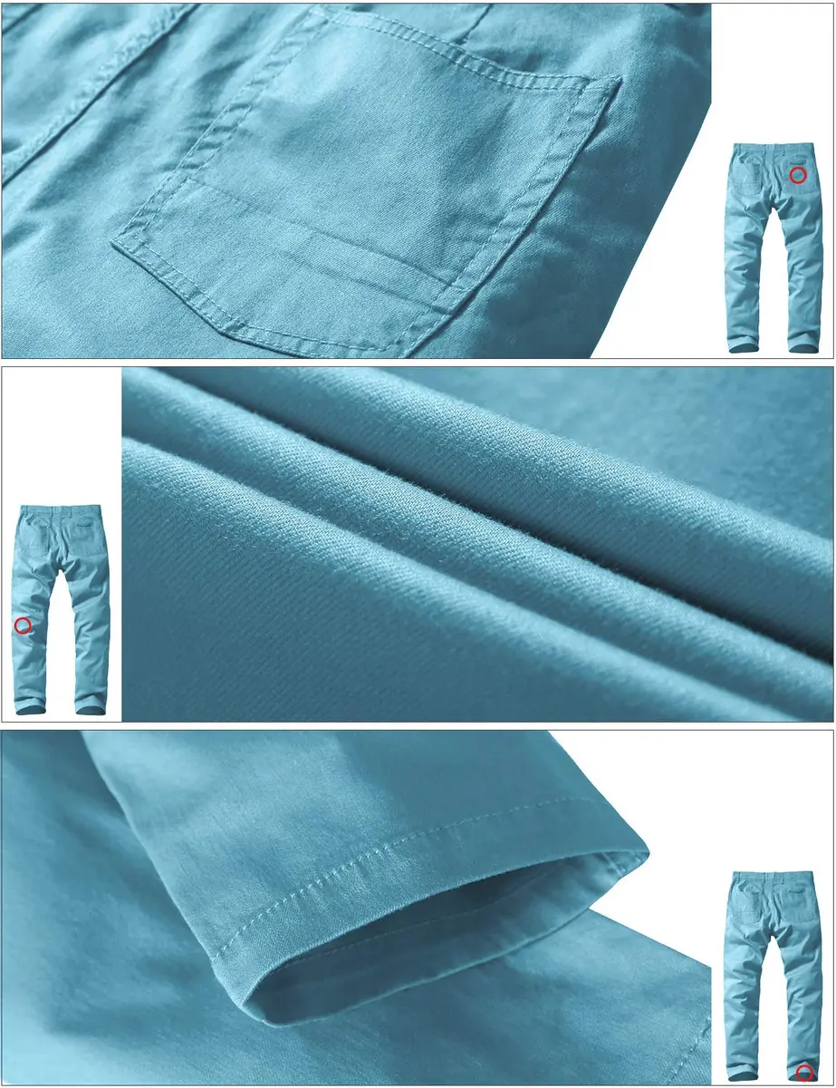 Match Men's Slight Stretch Regular Fit Chino Casual Pants 29 Navy Blue | All-Season Comfort & Modern Fit - view 7