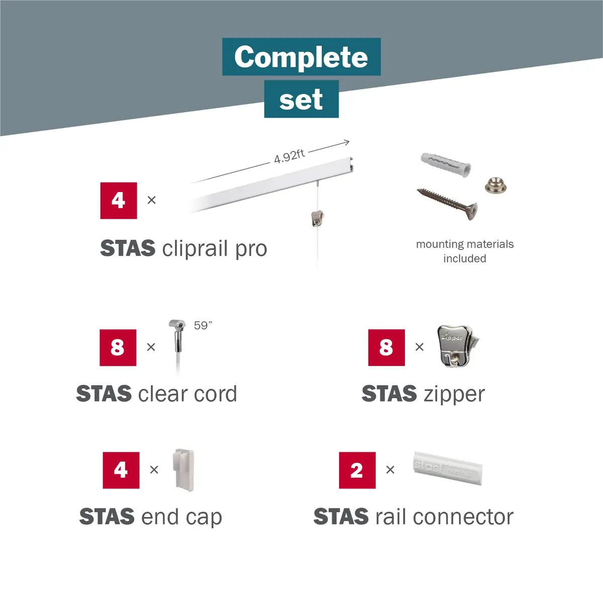 Stas Picture Hanging Systems Cliprail Pro White - Heavy Duty Art Rail 19.69 ft | Elegant & Strong Wall Mount - view 3