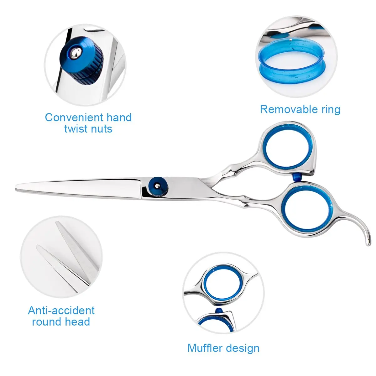 Himart Hair Trimming Kit 7 Piece Set | Professional Hair Cutting & Thinning Shears for Men Women - view 2