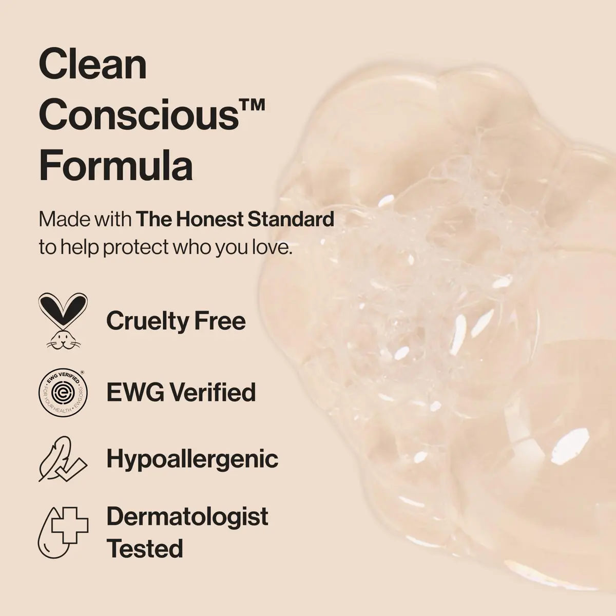 The Honest Company Fragrance-Free Bubble Bath 219ml (7.4 Fl Oz) | Hypoallergenic & Tear-Free for Sensitive Skin - view 5