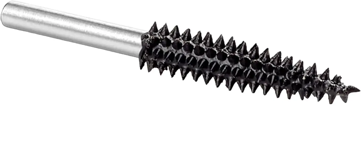 Kutzall Extreme Taper Rotary Burr 1⁄8" Shaft Very Coarse | Wood Carving Bit for Dremel, Foredom, DeWalt, Milwaukee - view 2